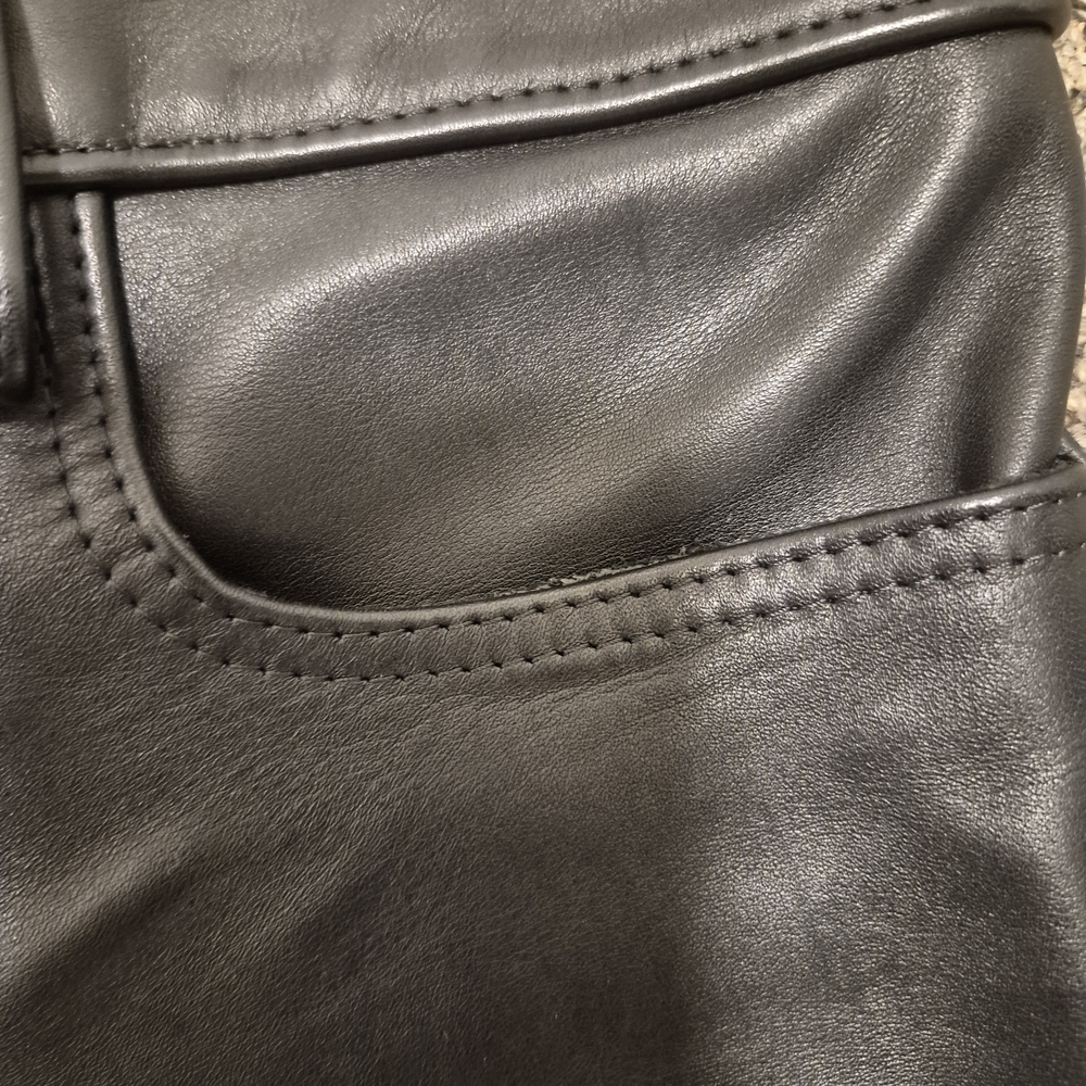Discounted !Rob Amsterdam  "DUSCOUNTED" Men's Black Leather Pants - Picture 5 of 16